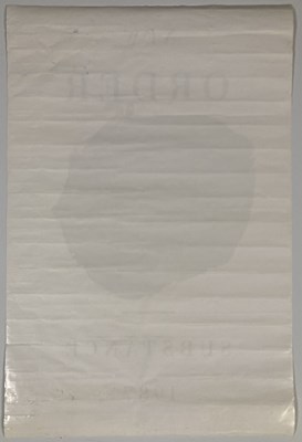 Lot 160 - NEW ORDER - ORIGINAL 1987 US SUBSTANCE PROMO POSTER.