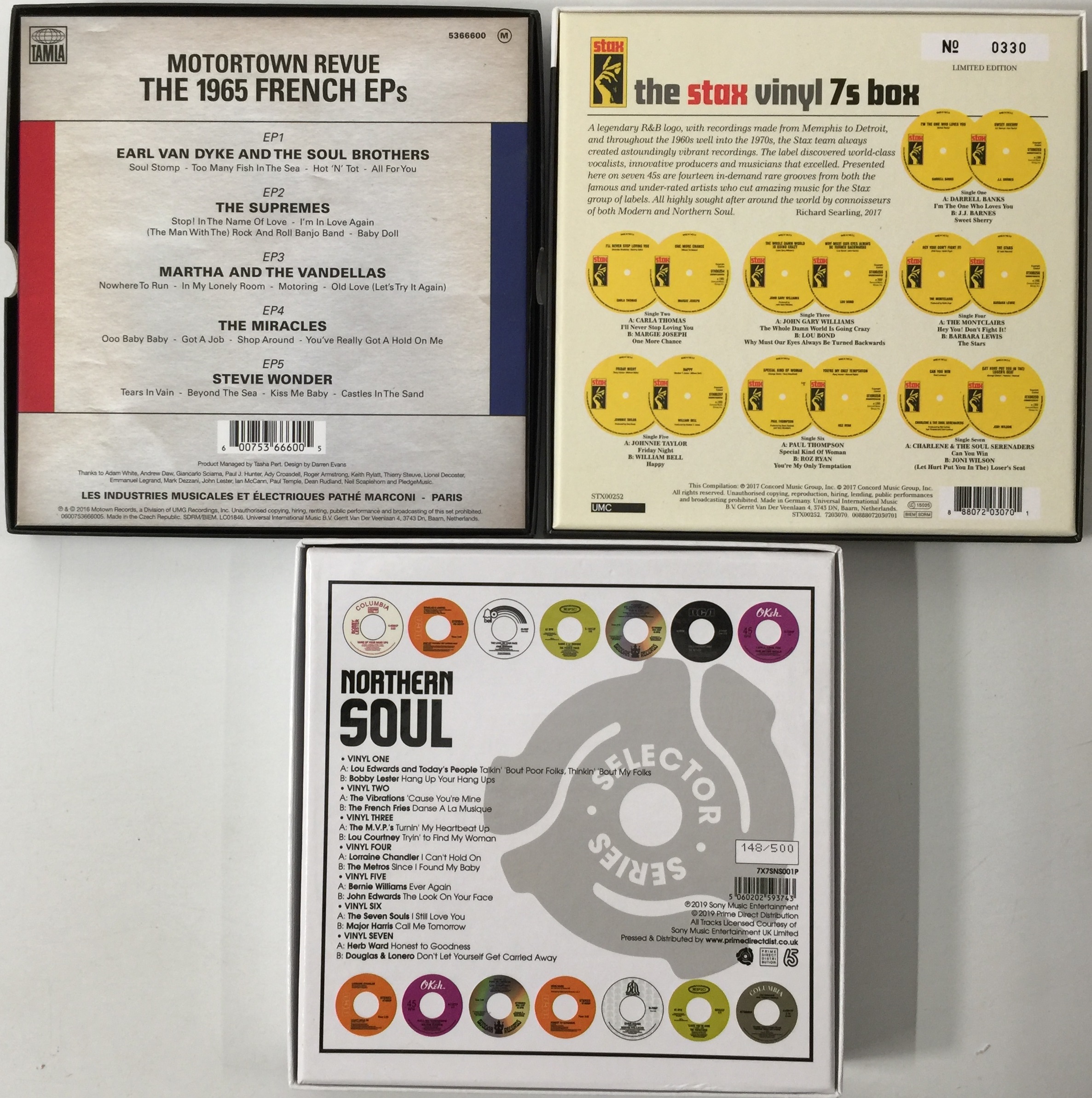 Lot 134 Northernsoulmotown 7 Box Sets