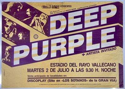 Lot 164 - DEEP PURPLE - A 1985 SPANISH CONCERT POSTER.