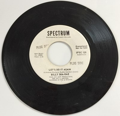 Lot 123 - BILLY SHA-RAE - I'M GONE/ LET'S DO IT AGAIN 7" (US PROMO - SPECTRUM SPEC 120)