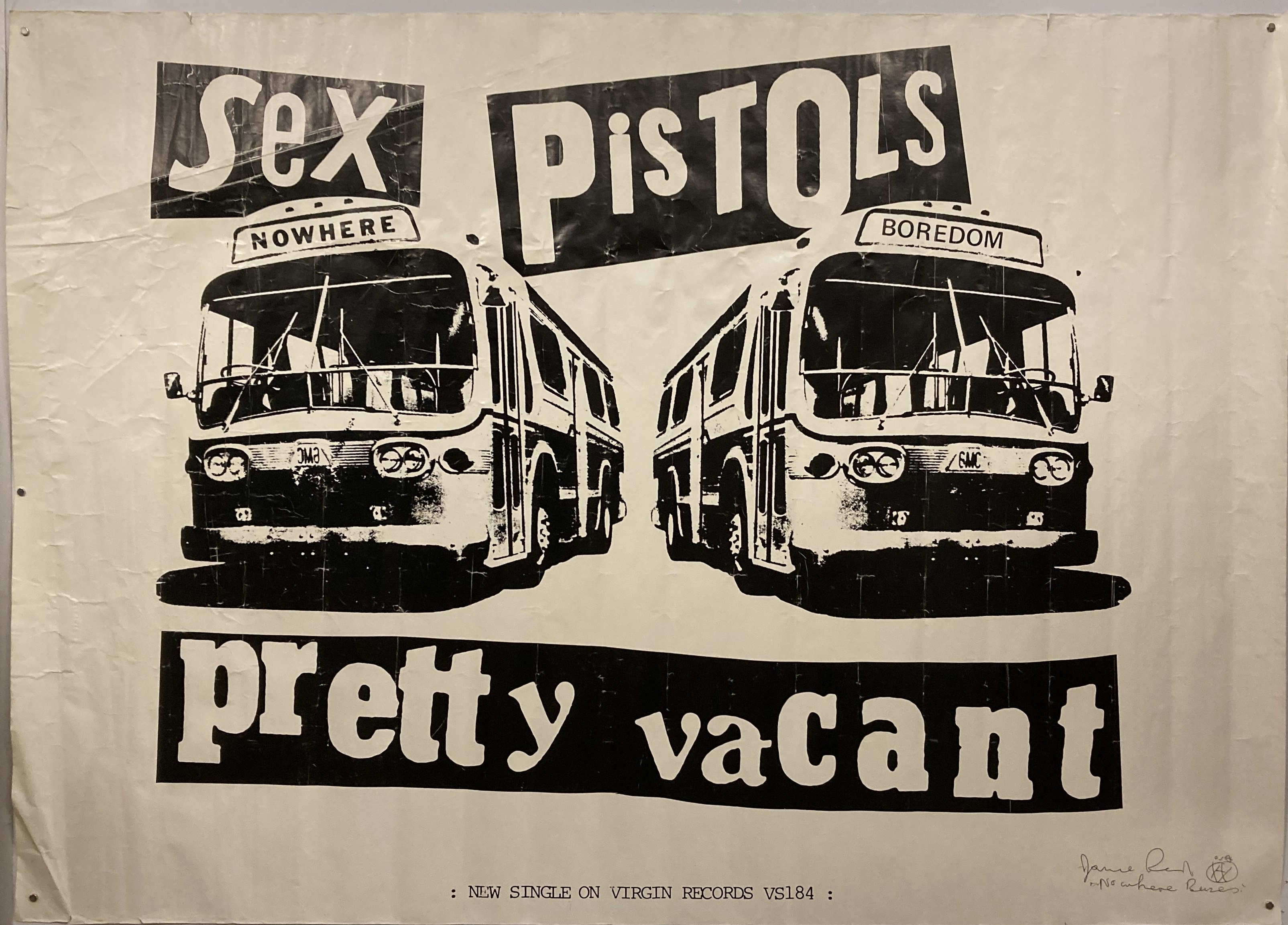 Lot 261 - SEX PISTOLS PRETTY VACANT JAMIE REID SIGNED