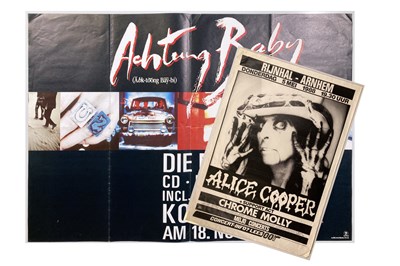 Lot 127 - EUROPEAN POSTERS C 1980/90S - U2 / ALICE COOPER.