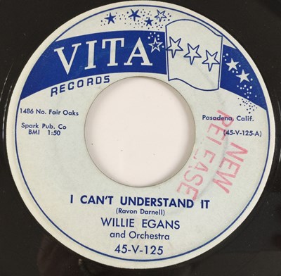 Lot 57 - WILLIE EGANS ON VITA RECORDS - I CAN'T UNDERSTAND IT.