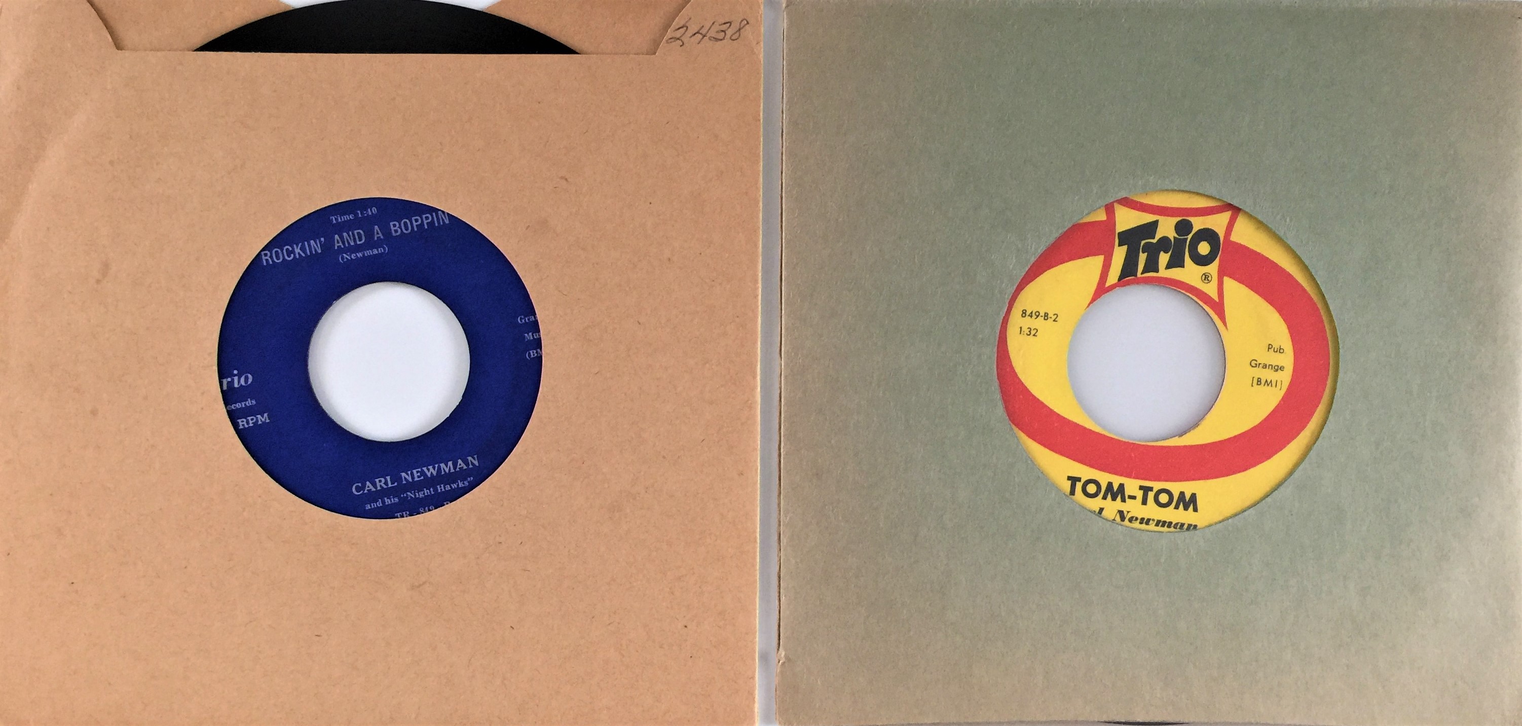 Lot 67 TRIO RECORDS CARL NEWMAN 7" PACK