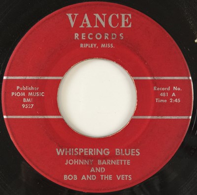 Lot 84 - JOHNNY BARNETTE AND BOB AND THE VETS - WHISPERING BLUES (VANCE RECORDS 481)