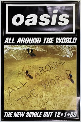 Lot 478 - OASIS - ALL AROUND THE WORLD BILLBOARD POSTER.