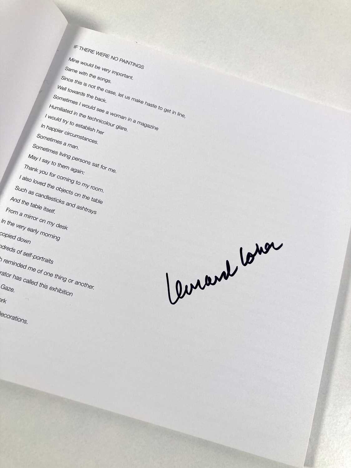 Lot 280 - LEONARD COHEN - A SIGNED 2007 EXHIBITION CATALOGUE.
