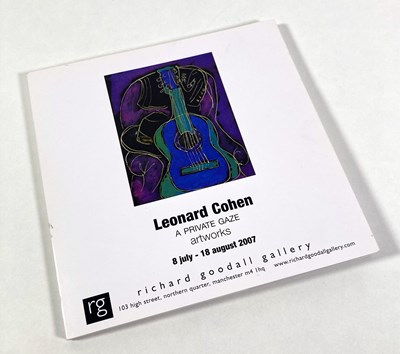 Lot 280 - LEONARD COHEN - A SIGNED 2007 EXHIBITION CATALOGUE.
