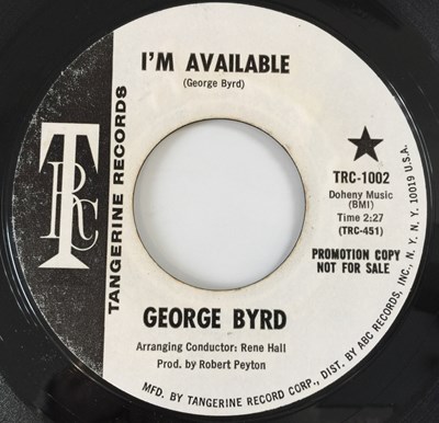 Lot 180 - GEORGE BYRD - I'M AVAILABLE/ YOU BETTER TELL HER SO 7" (US PROMO - TANGERINE TRC-1002)