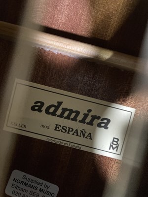 Lot 61 - AN ADMIRA SPANISH MADE ACOUSTIC GUITAR.