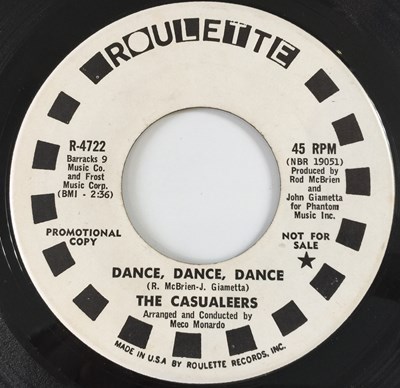 Lot 189 - THE CASUALEERS - DANCE DANCE DANCE 7" (US PROMO - ROULETTE R-4722)