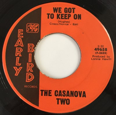 Lot 190 - THE CASANOVA TWO - WE GOT TO KEEP ON/ I WAS A FOOL 7" (US NORTHERN - EARLY BIRD 49658)