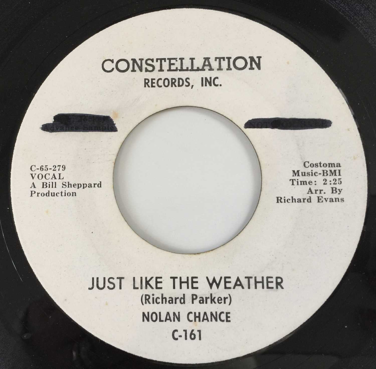 Lot 194 - NOLAN CHANCE - JUST LIKE THE WEATHER/ DON'T USE ME 7" (US PROMO - CONSTELLATION C-161)