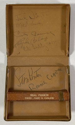 Lot 282 - JAZZ EPHEMERA C 1950/60s - MULTI-SIGNED BOOK - LOUIS ARMSTRONG AND MANY MORE.