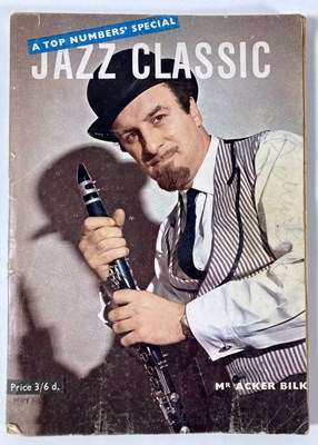 Lot 282 - JAZZ EPHEMERA C 1950/60s - MULTI-SIGNED BOOK - LOUIS ARMSTRONG AND MANY MORE.