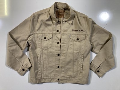 Lot 484 - OASIS - A FULLY SIGNED LEVIS JACKET.