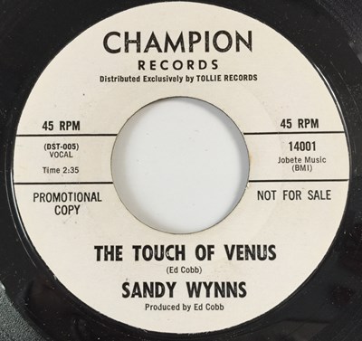 Lot 268 - SANDY WYNNS - THE TOUCH OF VENUS 7" (US PROMO - CHAMPION 14001)