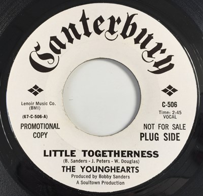 Lot 270 - THE YOUNGHEARTS - LITTLE TOGETHERNESS/ BEGINNING OF THE END 7" (US PROMO - CANTERBURY C-506)