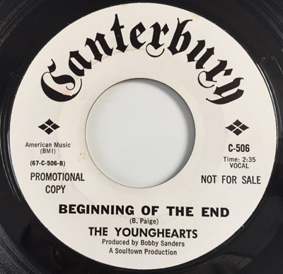 Lot 270 - THE YOUNGHEARTS - LITTLE TOGETHERNESS/ BEGINNING OF THE END 7" (US PROMO - CANTERBURY C-506)
