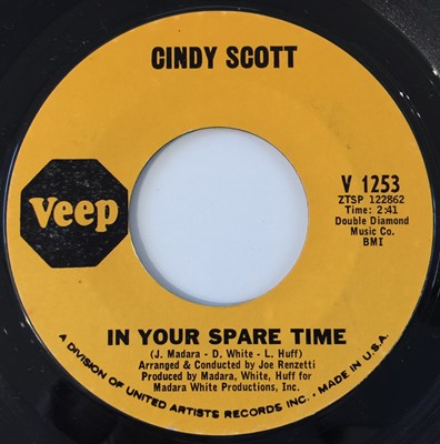Lot 104 - CINDY SCOTT - I LOVE YOU BABY / IN YOUR SPARE TIME 7" (V 1253)