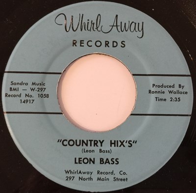 Lot 105 - LEON BASS - COUNTRY HIX'S / LITTLE LIEGIE 7" (WHIRL AWAY RECORDS - W-297)