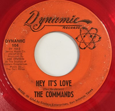 Lot 281 - THE COMMANDS - HEY IT'S LOVE 7" (US SOUL - RED VINYL - DYNAMIC RECORDS 104)