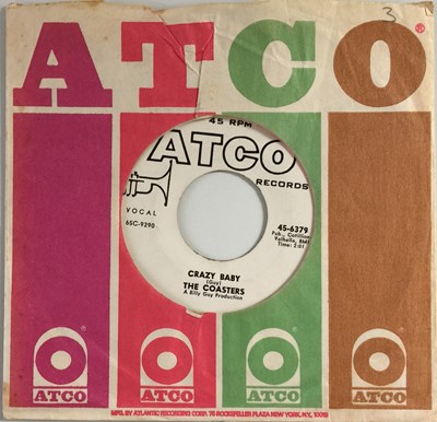 Lot 284 - THE COASTERS - CRAZY BABY/ BELL BOTTOM SLACKS AND A CHINESE KIMONO 7" (US PROMO - ATCO 45-6379)