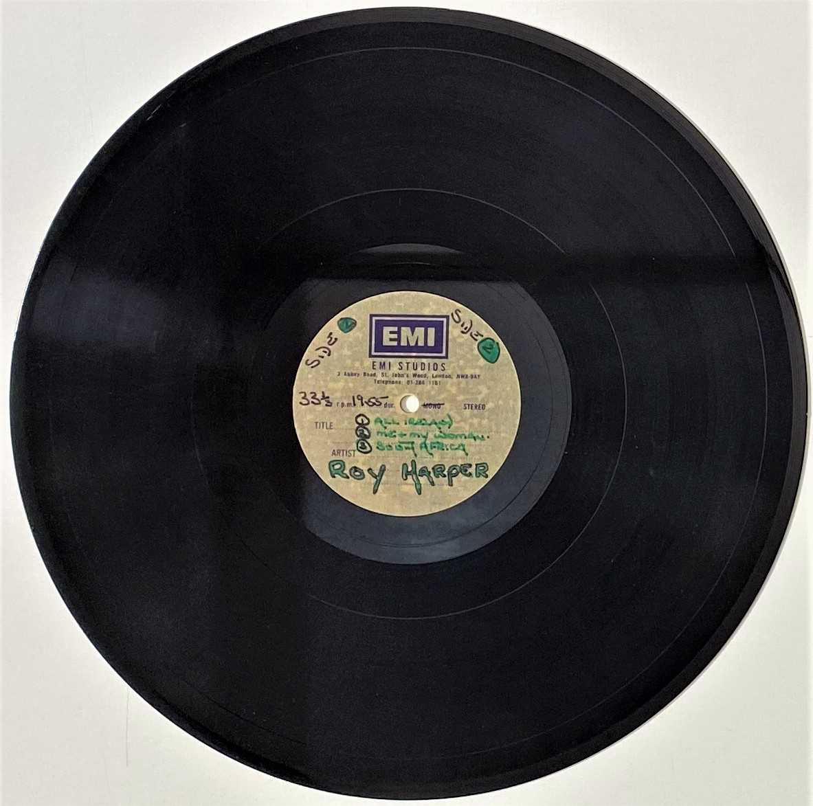 Lot 4 - ROY HARPER - LP 'SAMPLER' (LIVE) ACETATE