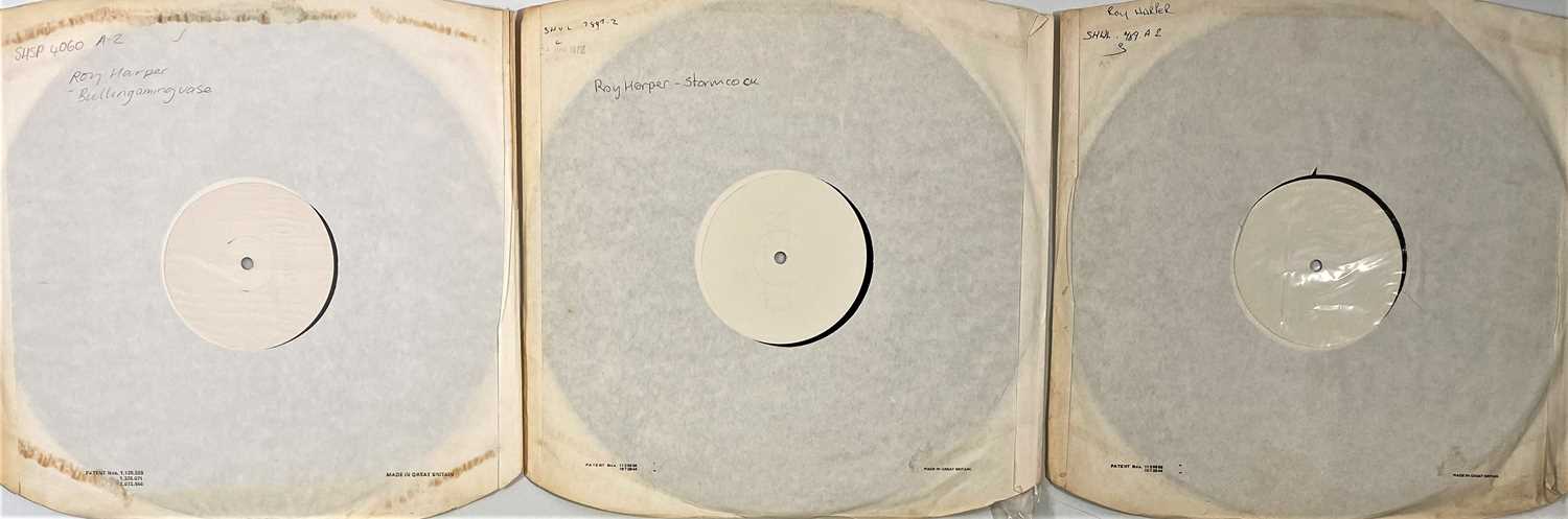 Lot 9 - ROY HARPER - STORMCOCK & BULLINAMINGVASE LPs - ORIGINAL UK WHITE LABEL TEST PRESSINGS