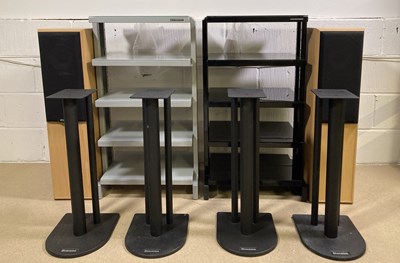 Lot 2 - MISSION 702E SPEAKERS AND HIFI STANDS.