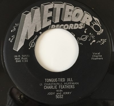 Lot 158 - CHARLIE FEATHERS - GET WITH IT 7" (METEOR RECORDS 5032)