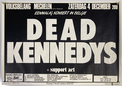 Lot 182 - THE DEAD KENNEDYS - A 1982 BELGIAN CONCERT POSTER.