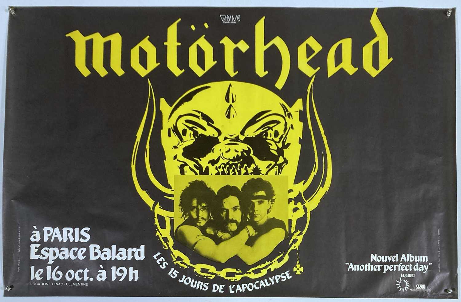 Lot 189 - MOTORHEAD CONCERT POSTER, PARIS 1983.