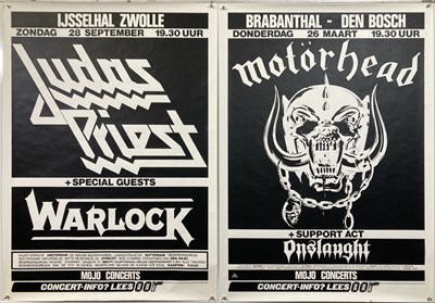 Lot 190 - JUDAS PRIEST / MOTORHEAD / SLAYER - ORIGINAL 1987 CONCERT POSTERS.