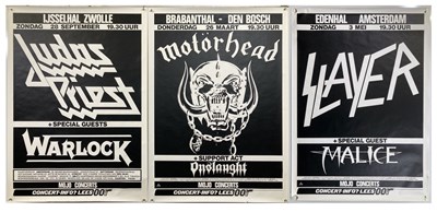 Lot 190 - JUDAS PRIEST / MOTORHEAD / SLAYER - ORIGINAL 1987 CONCERT POSTERS.