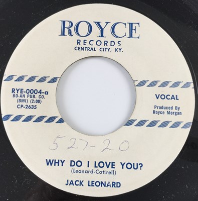 Lot 189 - JACK LEONARD - WHY DO I LOVE YOU? (7" - RYE-0004)