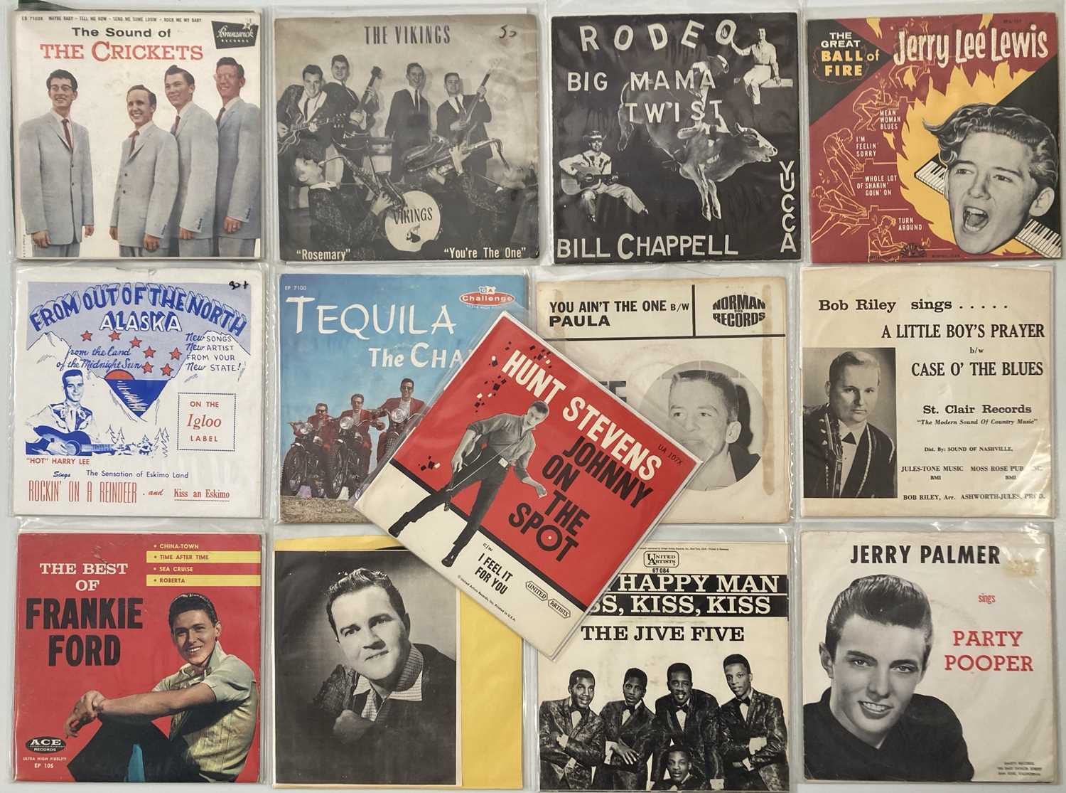 Lot 244 - ROCKABILLY/ ROCK N ROLL/ COUNTRY - 7" P/S / EPs