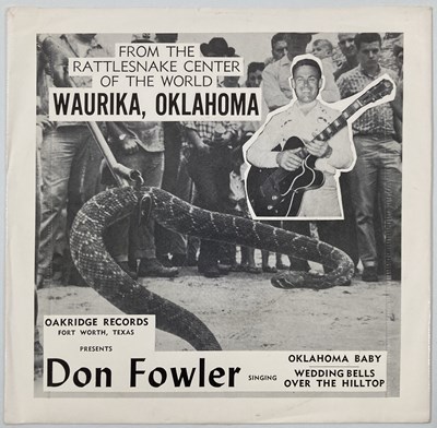 Lot 250 - DON FOWLER - OKLAHOMA BABY/ WEDDING BELLS OVER THE HILL TOP 7" (US ROCKABILLY - OAKRIDGE ORM-121)