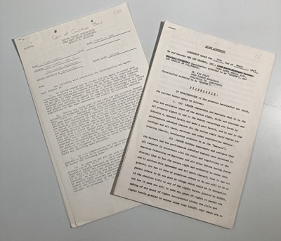 Lot 300 - ROCK N' ROLL MEMORABILIA - 1960S CONTRACTS INC ONE SIGNED BY BERRY GORDY.