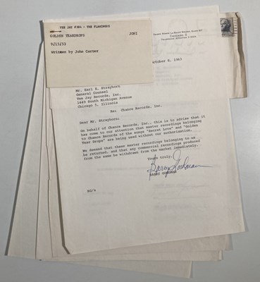 Lot 301 - ROCK N ROLL MEMORABILIA - CONTRACTS / DOCUMENTS C 1960S.