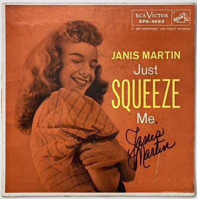 Lot 262 - JANIS MARTIN - JUST SQUEEZE ME 7" EP (SIGNED COVER - US RCA EPA-4093)