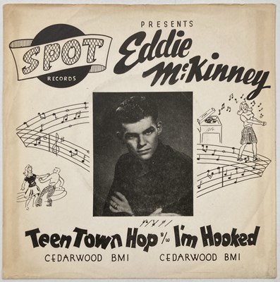 Lot 263 - EDDIE MCKINNEY - TEEN TOWN HOP/ I'M HOOKED 7" (US ROCKABILLY - SPOT SP-103)