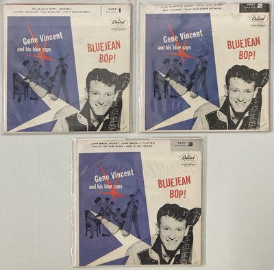 Lot 285 - GENE VINCENT - BLUEJEAN BOP! - PARTS 1 / 2 / 3 - US ORIGINALS - EP PACK