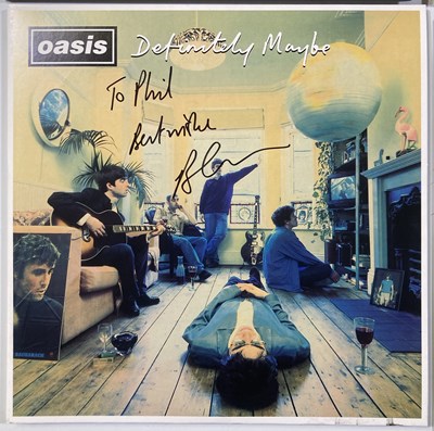 Lot 498 - OASIS MEMORABILIA - BRIAN CANNON SIGNED LPS / PRETTY GREEN TAXI.