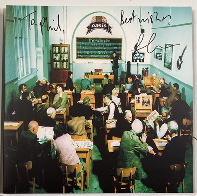 Lot 498 - OASIS MEMORABILIA - BRIAN CANNON SIGNED LPS / PRETTY GREEN TAXI.