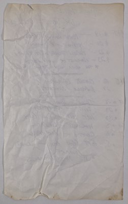 Lot 444 - MARK E. SMITH / THE FALL - 1981 TOUR DATES SHEET.