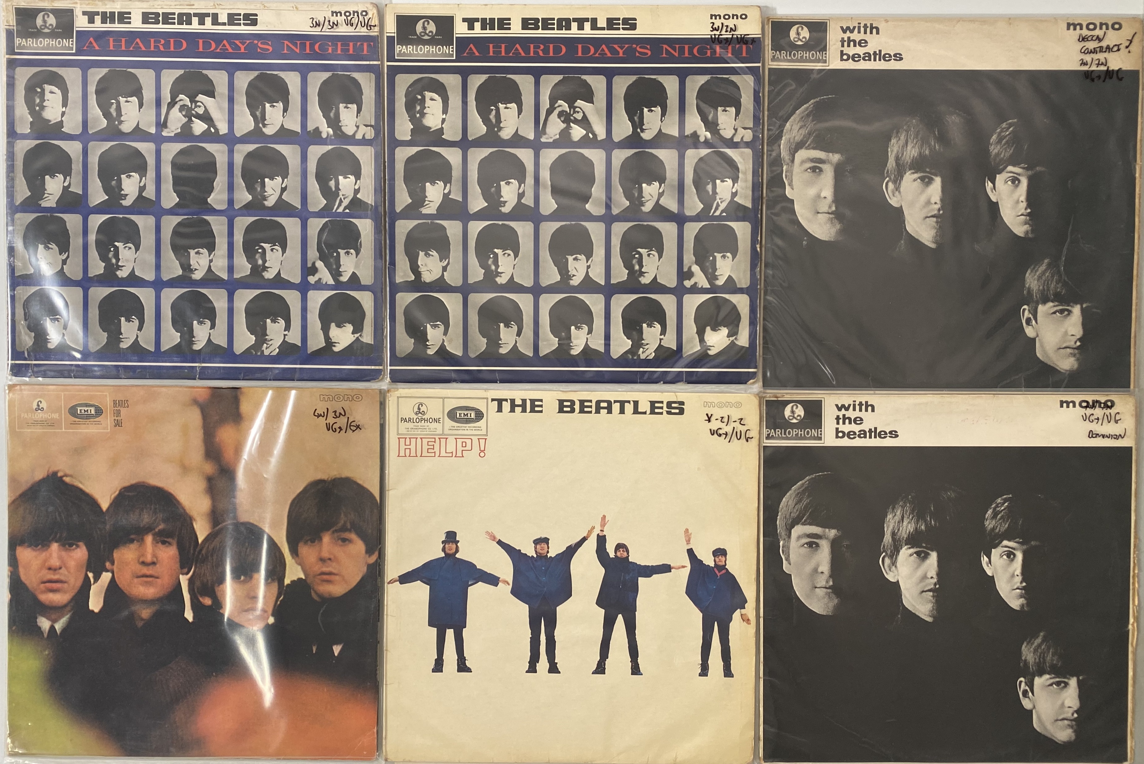 Lot 3 - THE BEATLES - LP PACK (ALL BLACK/ YELLOW