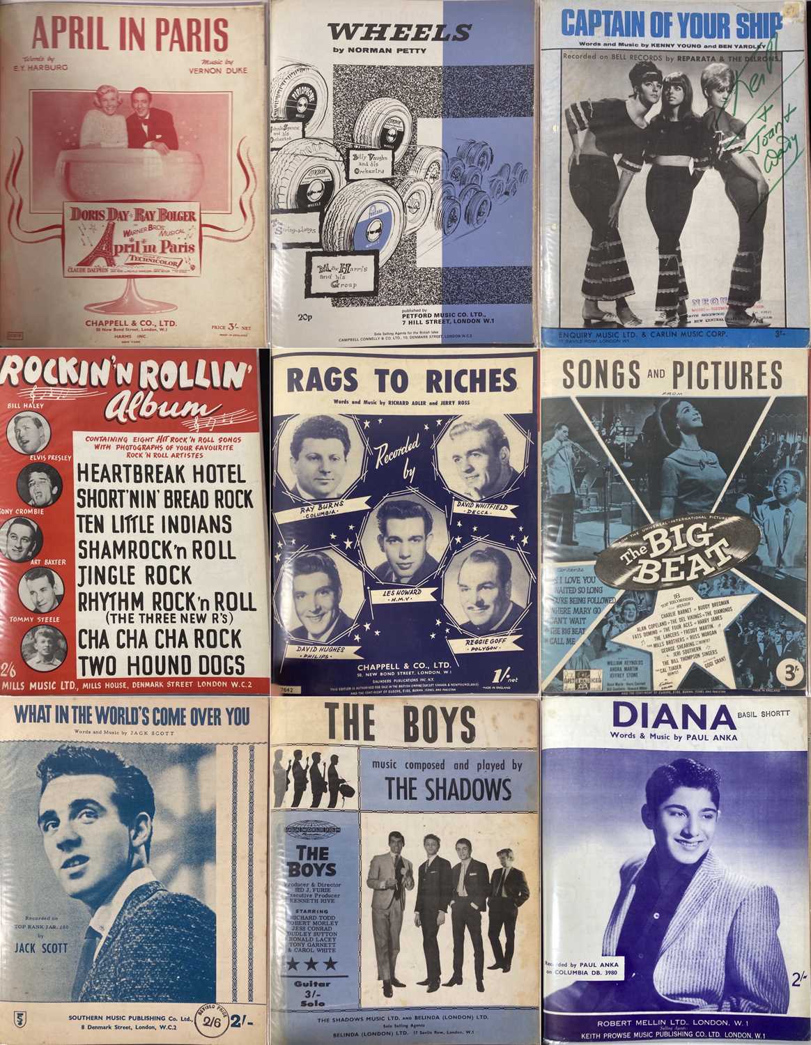 Lot 388 - ROCK N ROLL / POP - SHEET MUSIC COLLECTION.