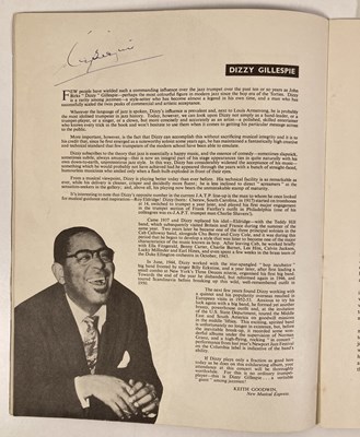 Lot 285 - COLEMAN HAWKINS - A SIGNED PAGER - WITH A SIGNED PROGRAMME.