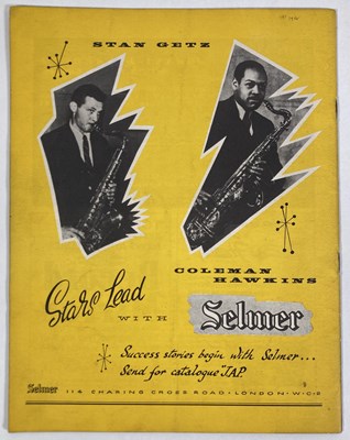 Lot 285 - COLEMAN HAWKINS - A SIGNED PAGER - WITH A SIGNED PROGRAMME.